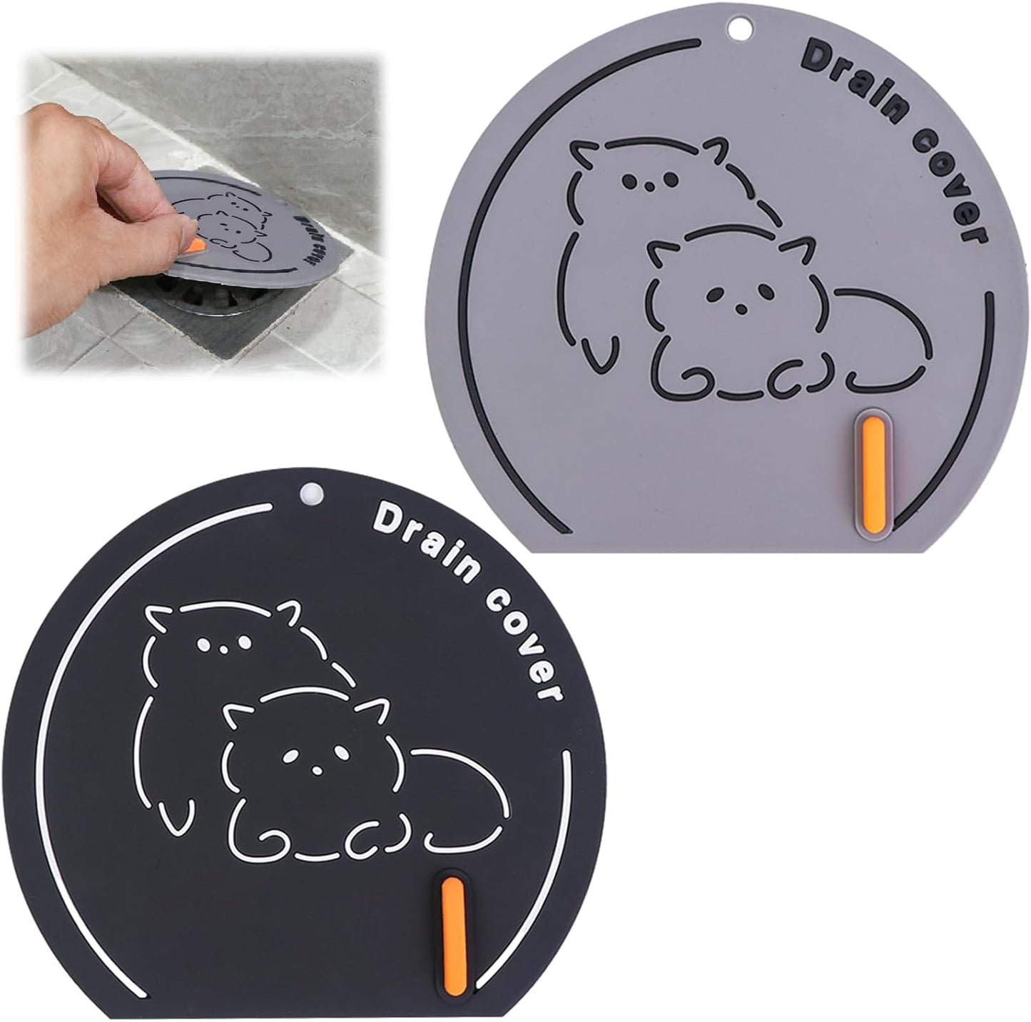 3 Couvercles de drain en silicone