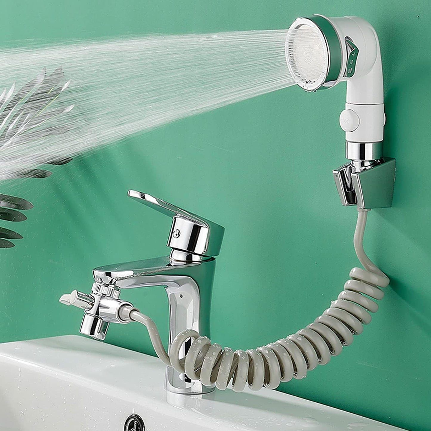 Ensemble Pommeau Douche pour Lavabo Douchette Adaptable sur Robinet Flexible de Robinet